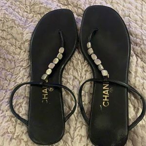 Chanel Sandals with silver charms